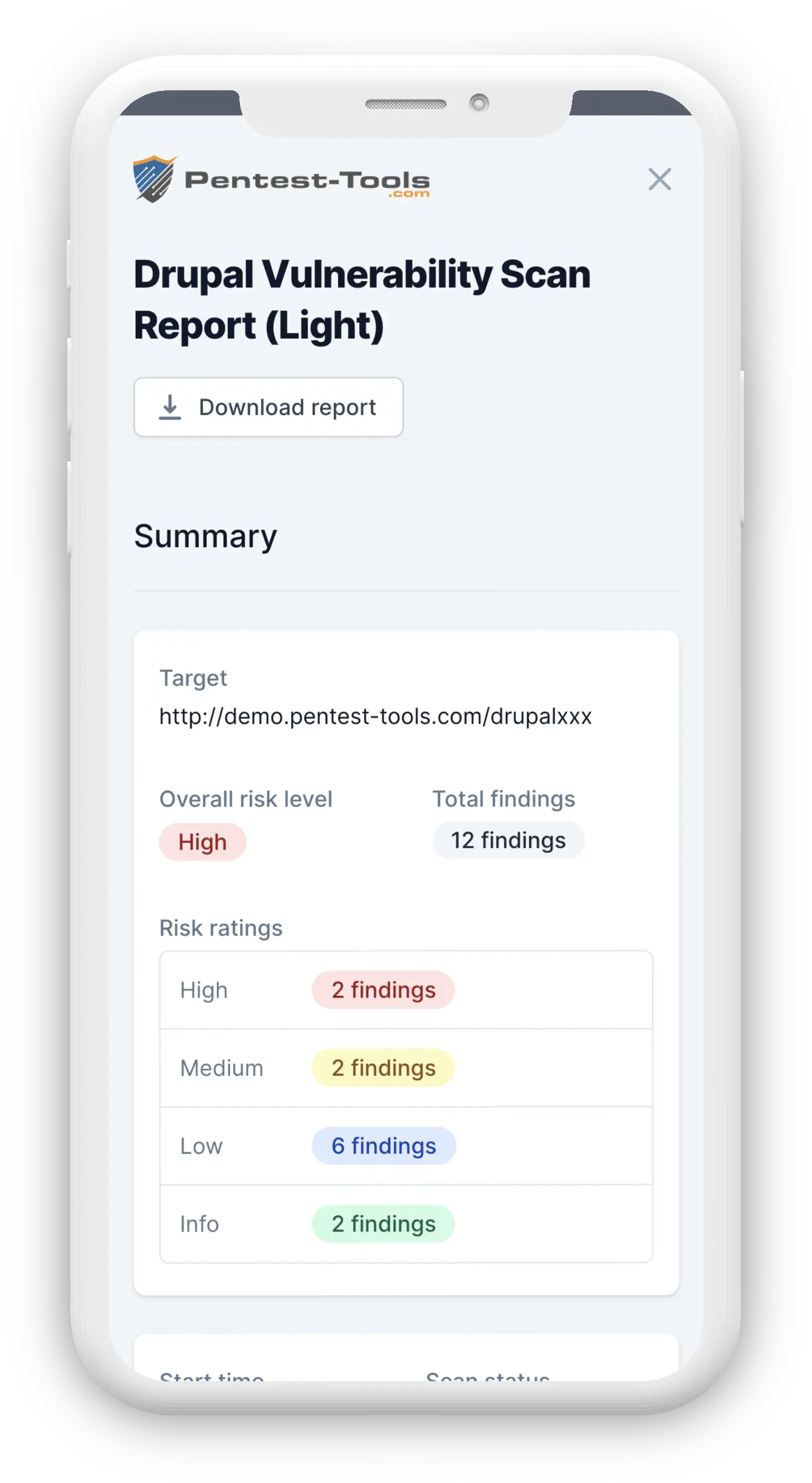 Drupal Vulnerability Scanner Report Sample