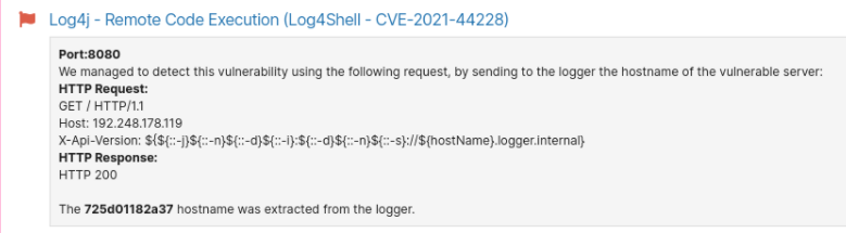 Log4j RCE detection