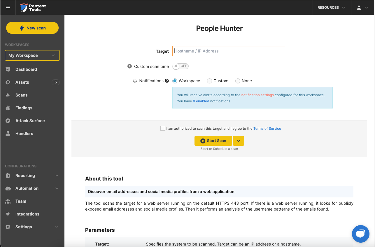 People Hunter tool