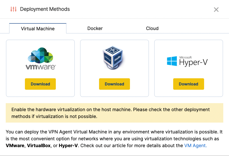 VPN Agent platform image